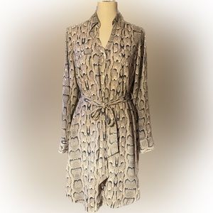 Express snakeskin pattern shirt dress.